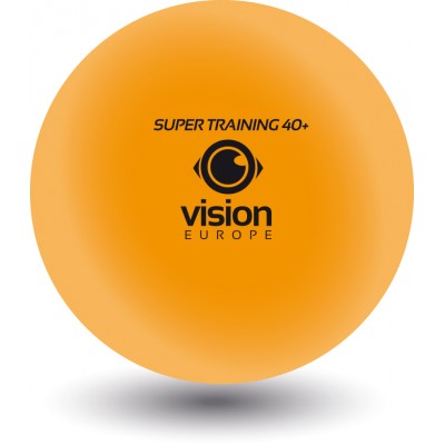 TABLE TENNIS BALL, VISION EUROPE SUPER TRAINING 40+, plastic seam (orange)